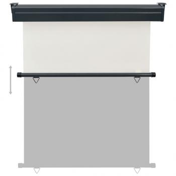 Balkon-Seitenmarkise 140 × 250 cm Creme