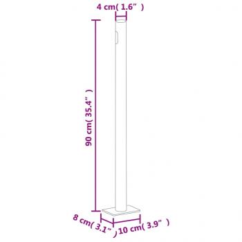 Ausziehbare Seitenmarkise 140×500 cm Rot