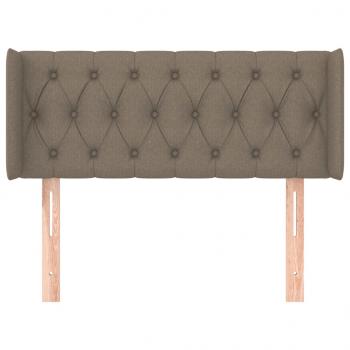 Kopfteil mit Ohren Taupe 103x16x78/88 cm Stoff