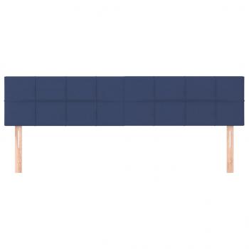 Kopfteile 2 Stk. Blau 80x5x78/88 cm Stoff