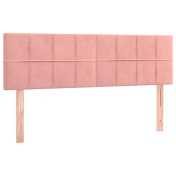 Boxspringbett mit Matratze Rosa 140x200 cm Samt