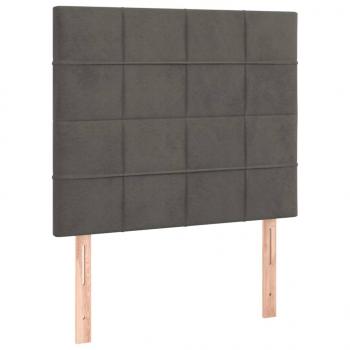 Kopfteile 2 Stk. Dunkelgrau 100x5x78/88 cm Samt