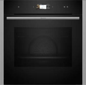ARDEBO.de Neff B24FS33N0 N90 A+ Einbaudampfbackofen, 60 cm breit, 71 L, Wassertank, TFT-Display, Grill, CircoTherm, Kindersicherung, schwarz/Edelstahl