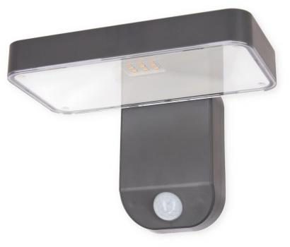 ARDEBO.de Reality Esquel Solar-Außenwandleuchte LED, 1-flammig, Bewegungsmelder, 4,5W, 290lm, 3000K, anthrazit (R22261142)