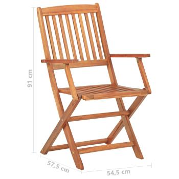 4-tlg. Bistro-Set Massivholz Akazie