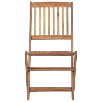 Klappbare Gartenstühle 2 Stk. mit Kissen Massivholz Akazie