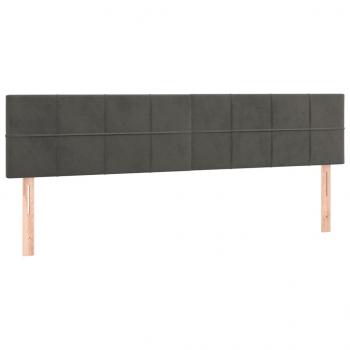 Boxspringbett mit Matratze Dunkelgrau 160x200 cm Samt