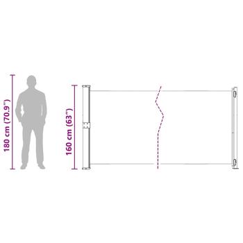 Seitenmarkise Ausziehbar 600x160 cm Rot