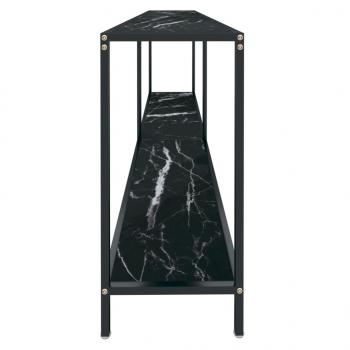 Konsolentisch Schwarz 200x35x75,5 cm Hartglas