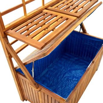 Aufbewahrungstruhe mit Rankgitter 99x55x160cm Massivholz Akazie