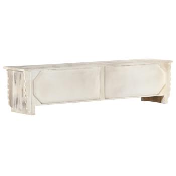 TV-Schrank Weiß 140x30x35 cm Massivholz Mango 