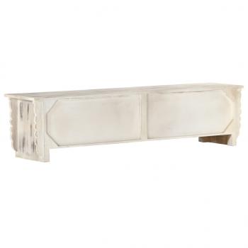 TV-Schrank Weiß 140x30x35 cm Massivholz Mango 