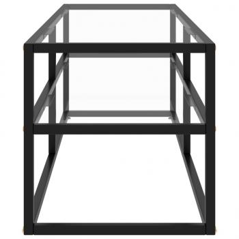 TV-Schrank Schwarz mit Hartglas 120x40x40 cm
