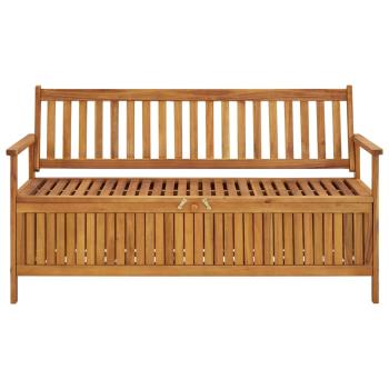 Gartenbank mit Stauraum 148 cm Massivholz Akazie