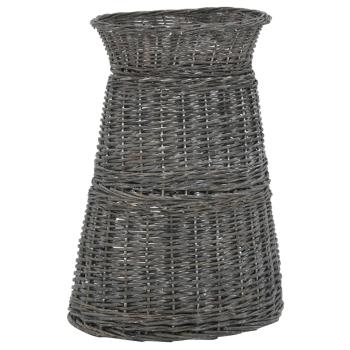 3-tlg. Katzenkorb-Set mit Kissen Grau 47x34x60 cm Natur Weide