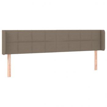 Kopfteil mit Ohren Taupe 163x16x78/88 cm Stoff