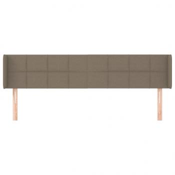Kopfteil mit Ohren Taupe 163x16x78/88 cm Stoff