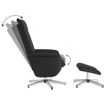 ARDEBO.de - Massagesessel mit Fußhocker Schwarz Kunstleder