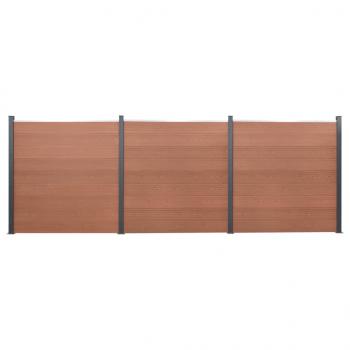 ARDEBO.de - Zaunelement-Set Braun 526x186 cm WPC
