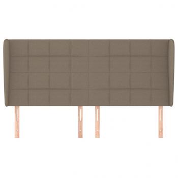 Kopfteil mit Ohren Taupe 163x23x118/128 cm Stoff