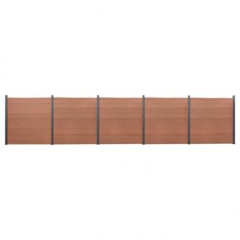 ARDEBO.de - Zaunelement-Set Braun 872x186 cm WPC