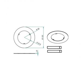 Brumberg Reduzierring 120 mm, weiß (81004070)