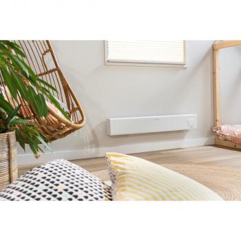 Eurom Alutherm Baseboard 2000 Konvektorheizung, niedrige Bauart, 2000W, 3 Leistungsstufen, schwarz (361216)