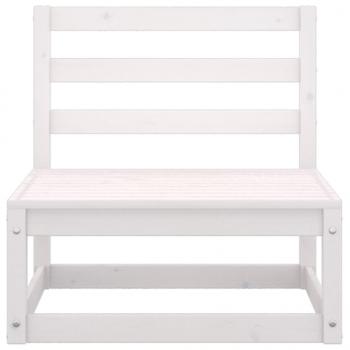 Gartensofa 2-Sitzer Weiß Massivholz Kiefer