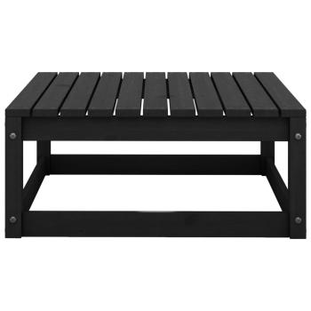 4-tlg. Garten-Lounge-Set Schwarz Massivholz Kiefer