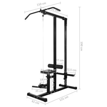 Fitnessstation mit Gewichtsscheiben 40 kg