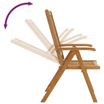 Klappbare Gartenstühle 8 Stk. Massivholz Akazie