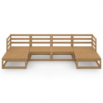 6-tlg. Garten-Lounge-Set Massivholz Kiefer