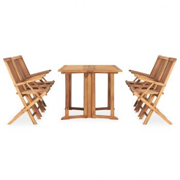 7-tlg. Garten-Essgruppe Klappbar Massivholz Teak