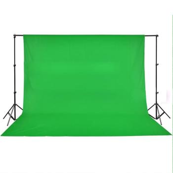 Fotostudio-Set mit Hintergrund, Leuchten und Schirmen