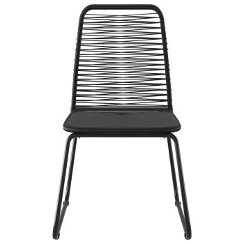 9-tlg. Garten-Essgruppe PVC Rattan Schwarz und Braun