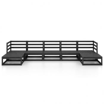 7-tlg. Garten-Lounge-Set Massivholz Kiefer