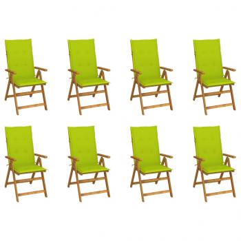 ARDEBO.de - Klappbare Gartenstühle mit Kissen 8 Stk. Massivholz Akazie