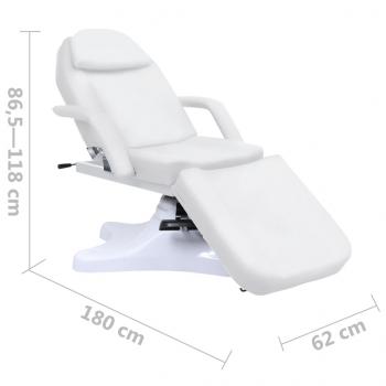 Massagetisch Weiß 180x62x(86,5-118) cm  