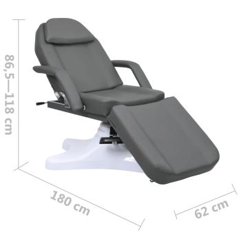 Massagetisch Grau 180x62x(86,5-118) cm  