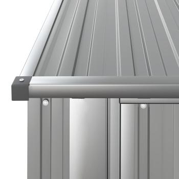 Geräteschuppen Grau 180,5x97x209,5 cm Verzinkter Stahl