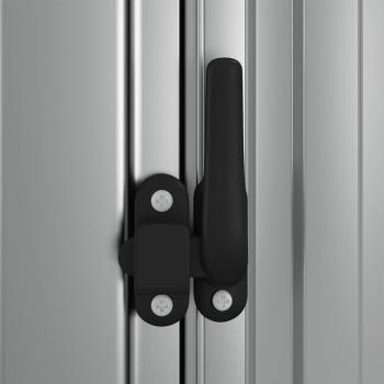 Geräteschuppen Grau 180,5x97x209,5 cm Verzinkter Stahl