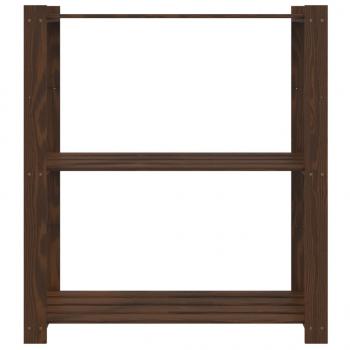 Lagerregal mit 3 Böden Braun 80x38x90 cm Massivholz Kiefer