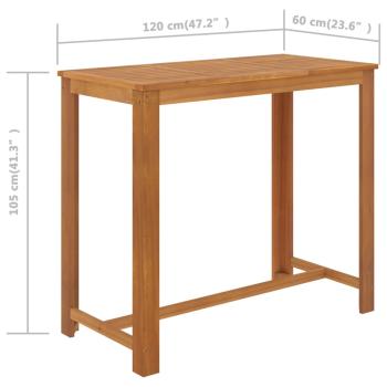 5-tlg. Gartenbar-Set Braun