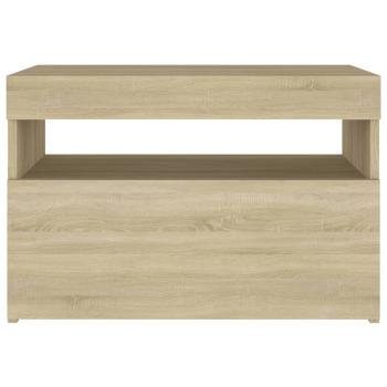 Nachttisch LED-Leuchten Sonoma-Eiche 60x35x40cm Holzwerkstoff