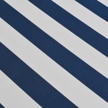 Gelenkarmmarkise 500 cm Blau/Weiß