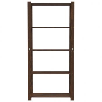 Lagerregal mit 5 Böden Braun 80x38x170 cm Massivholz Kiefer