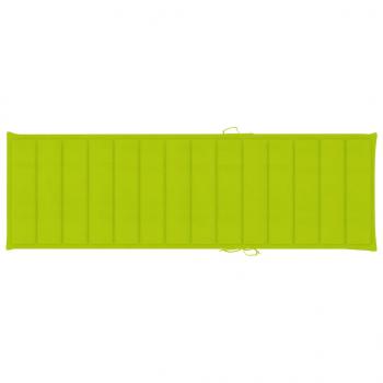 Sonnenliege mit Auflage Akazie Massivholz 