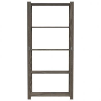 Lagerregal mit 5 Böden Grau 80x38x170 cm Massivholz Kiefer