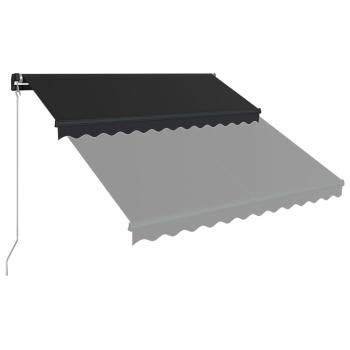 Einziehbare Markise Handbetrieben 350 x 250 cm Anthrazit