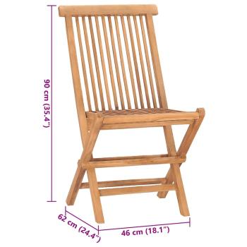 3-tlg. Garten-Essgruppe mit Kissen Klappbar Massivholz Teak